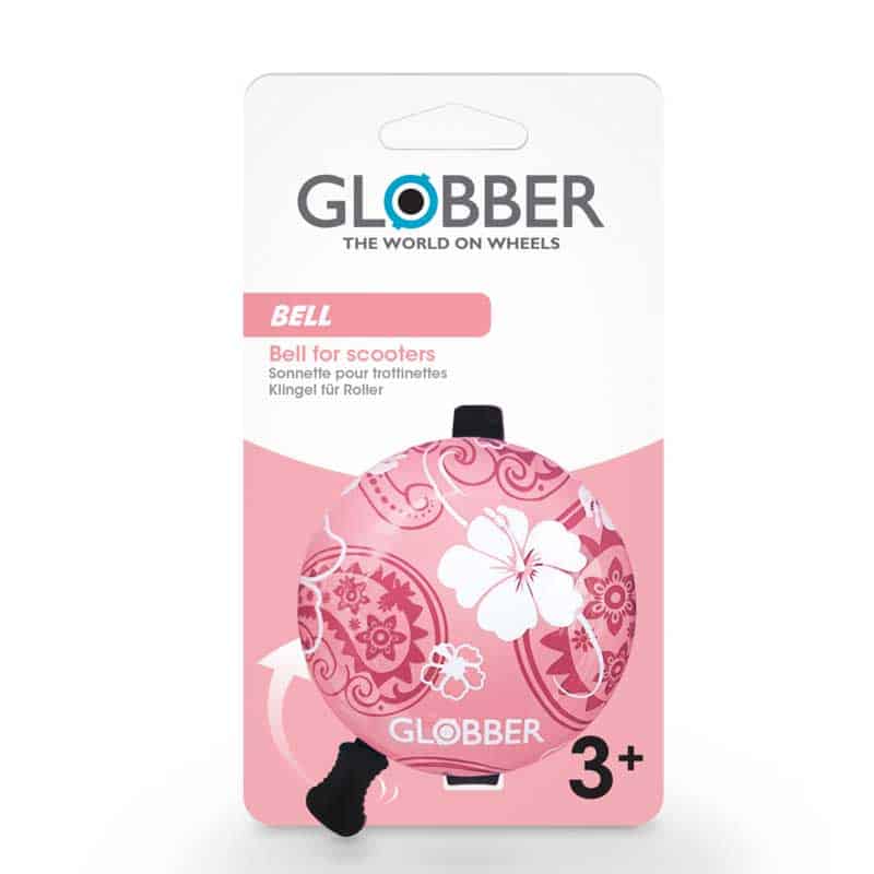 Кошче за скутери GLOBBER, ярък дизайн с цветя, за безопасна употреба.