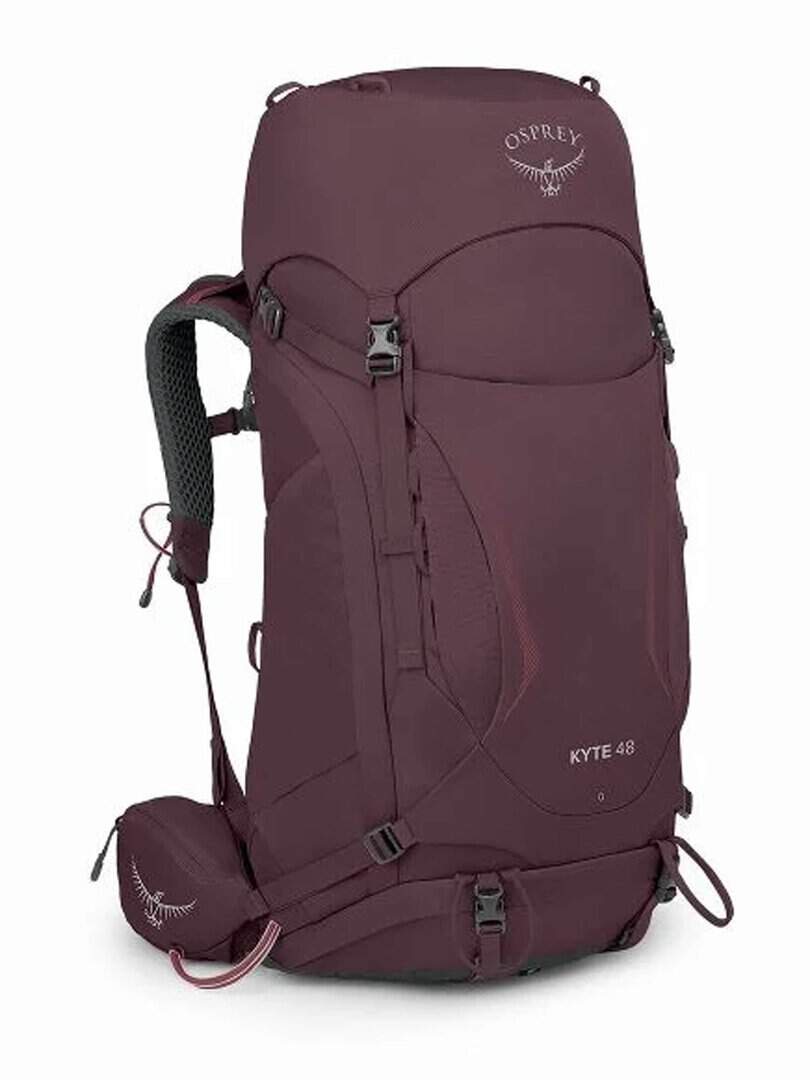 Раница за туризъм, Osprey Kytte 48, с много джобове и комфортна облегалка, подходяща за спорт и приключения.