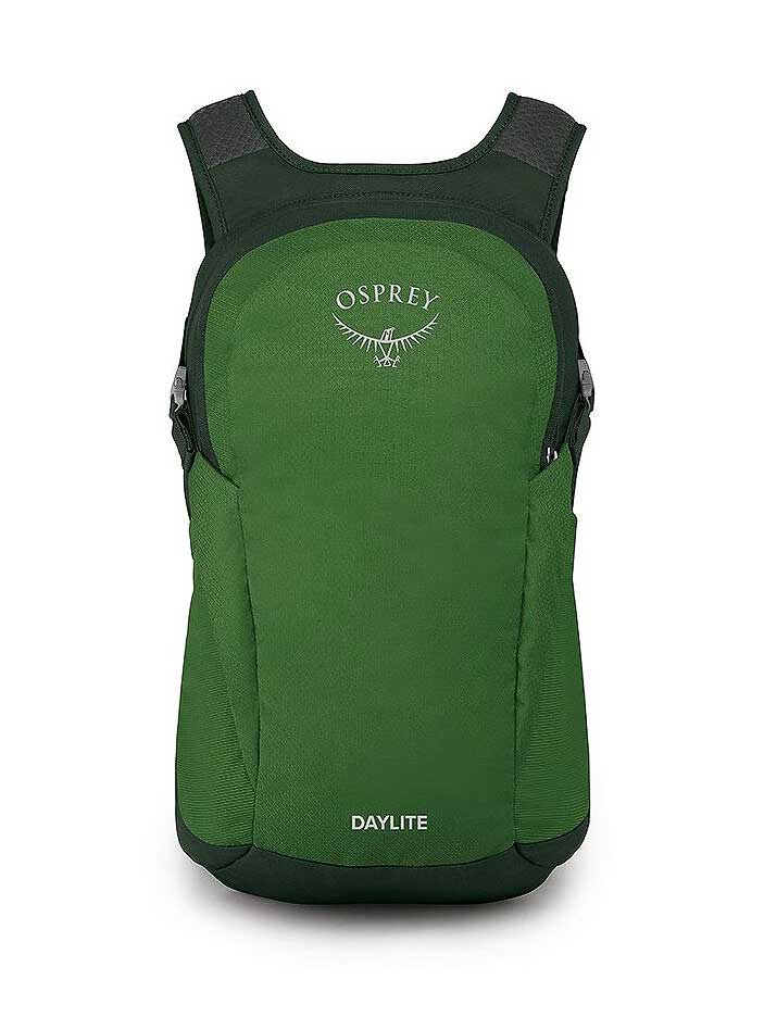 раница Osprey Daylite, зелена, лека, трайна, подходяща за спорт и туризъм.