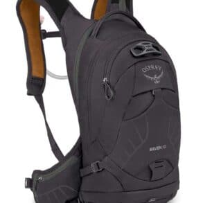 Раница за спорт и туризъм, модел Osprey Raven 10 с удобни раменни колани и голям капацитет.
