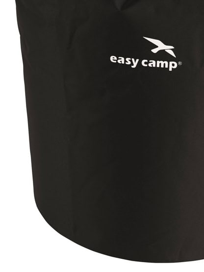 Тъмна раница Easy Camp за къмпинг и приключения, с логото на марката.