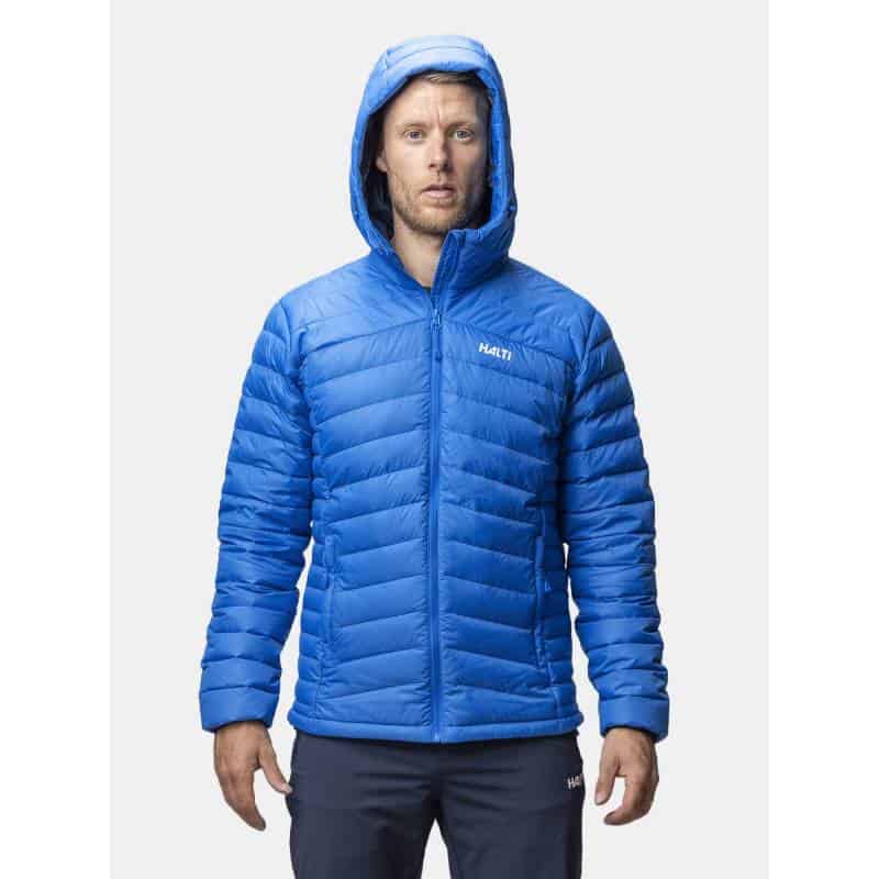 Мъжко ватирано яке HALTI с качулка, син цвят, за зимни спортове и outdoor активност.