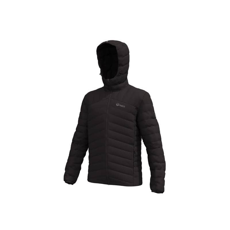 Топло черно яке за спорт и outdoor дейности, подходящо за зимни условия.