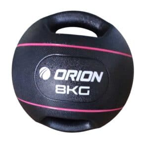 Тежест за тренировка Orion 8kg, черна с розови линии.