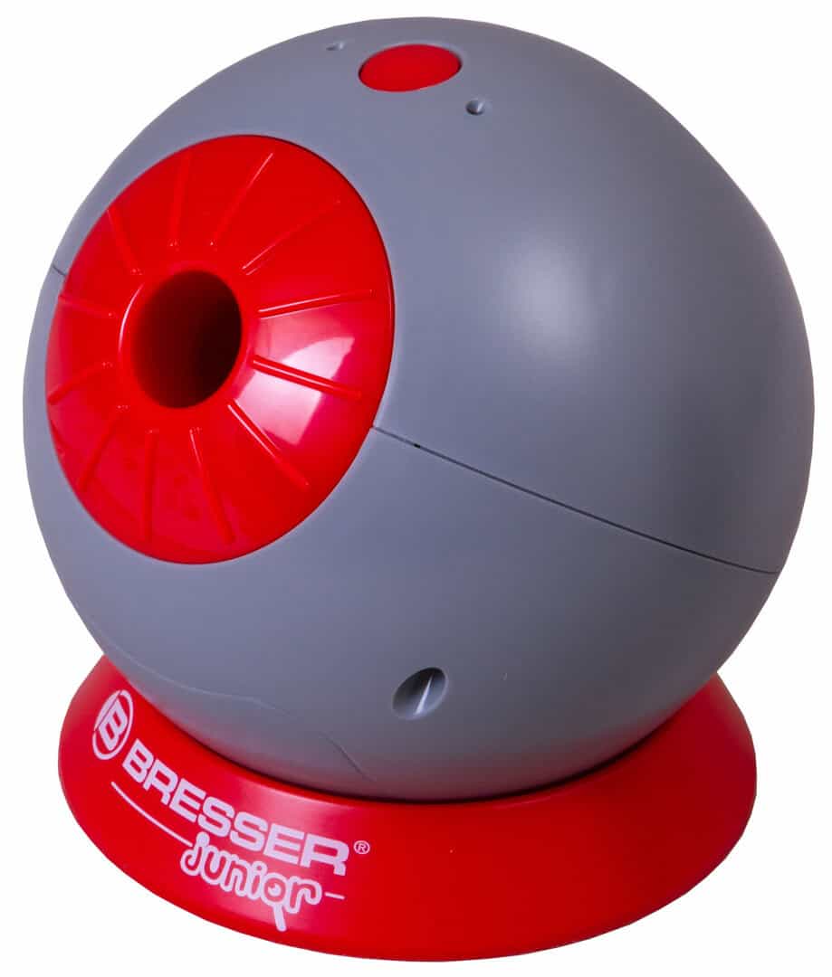 Детска въртележка за скачане Bresser Junior с червена дръжка.