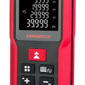 Мерителен уред GM60 за дължина и височина, червен цвят.