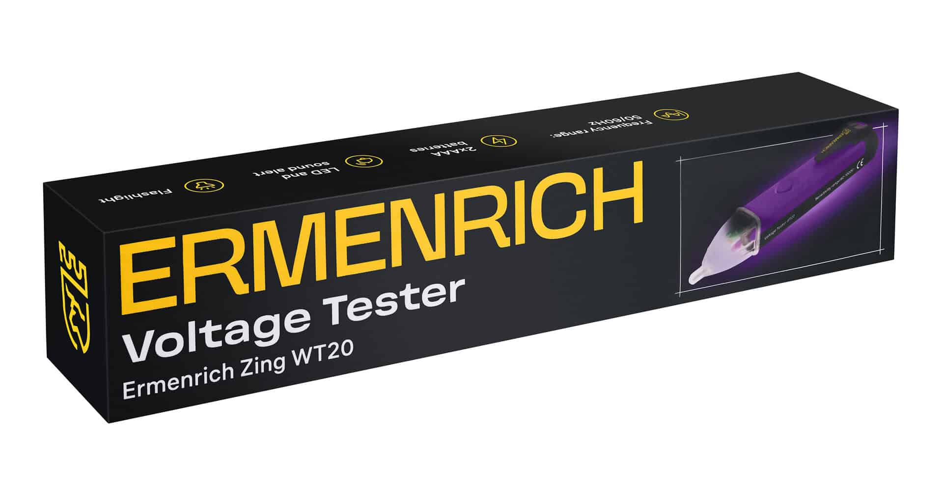 Електрически тестер за напрежение Ermenrich Zing WT20, професионален инструмент.