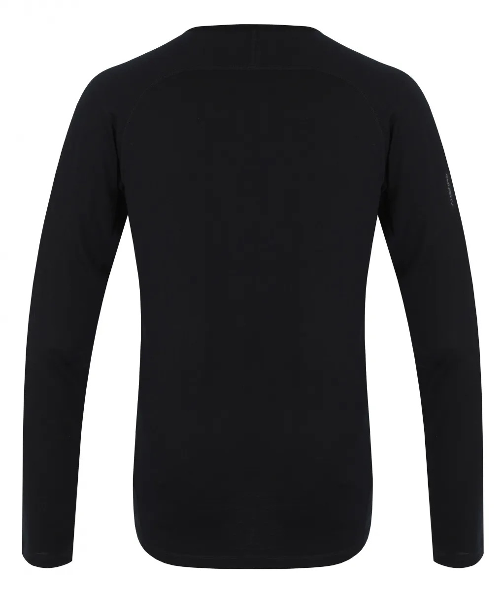 Мъжка термо блуза от 100% Merino вълна Husky Merow M – Черна - Image 2