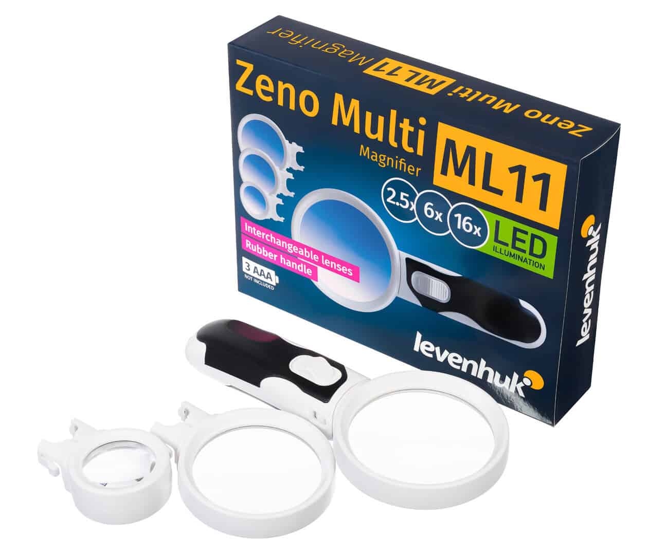 LED лупа Zeno Multi ML11 с регулируема яркост и сменяеми лещи.
