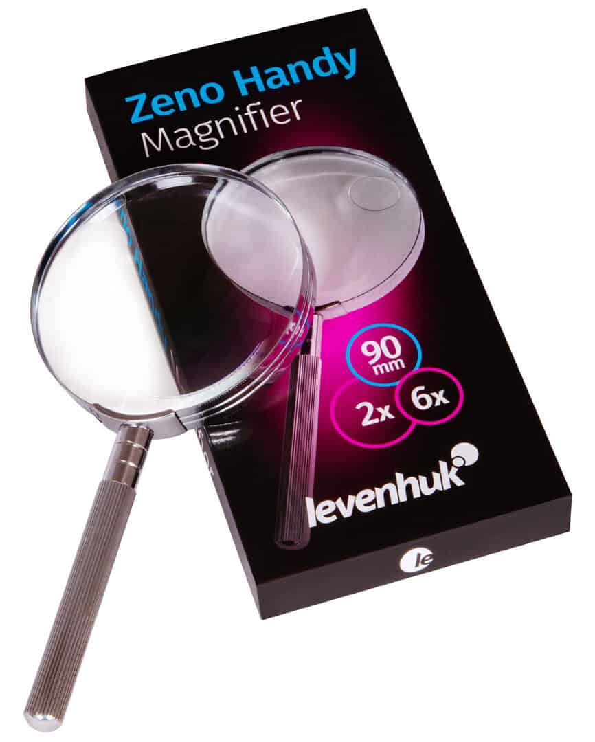 Магнитно огледало Zeno Handy с лупа и дръжка, 90 мм.