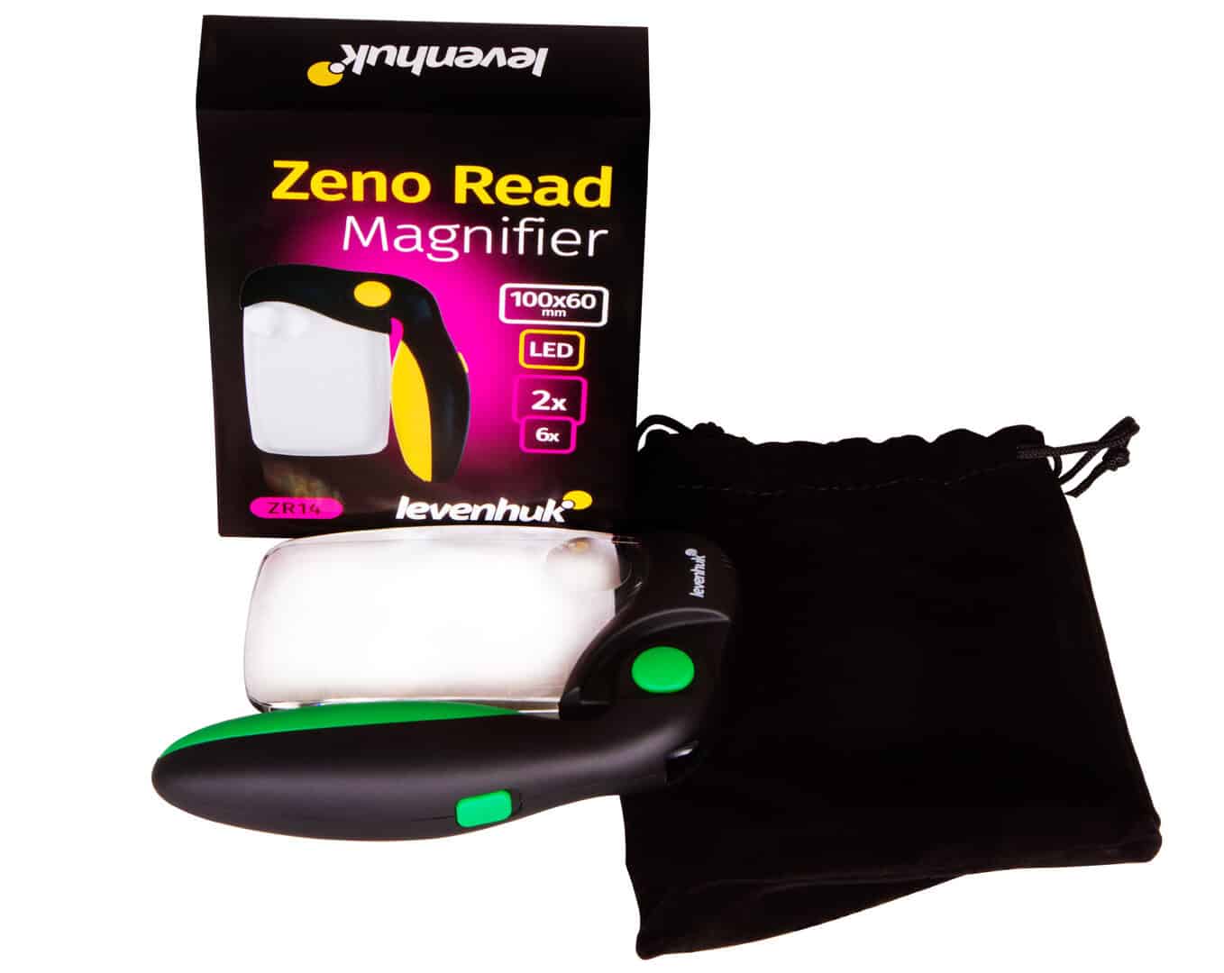 Лупа за четене Zeno Read с LED осветление и увеличителна леща.