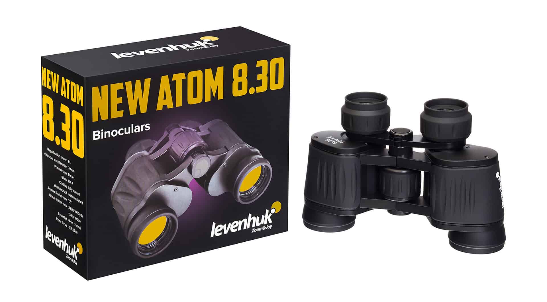Бинокъл New Atom 8.30 за спорт и приключения, висококачествено оптично оборудване.