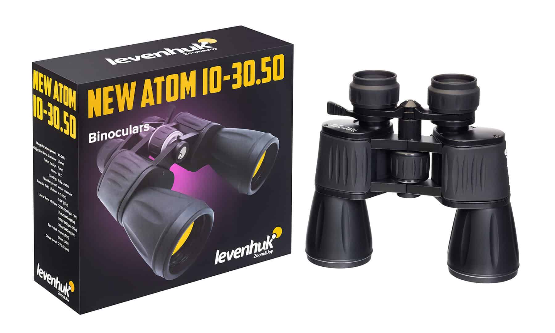 Бинокъл Levenhuk New Atom 10-30.50 за наблюдение и спортни дейности.
