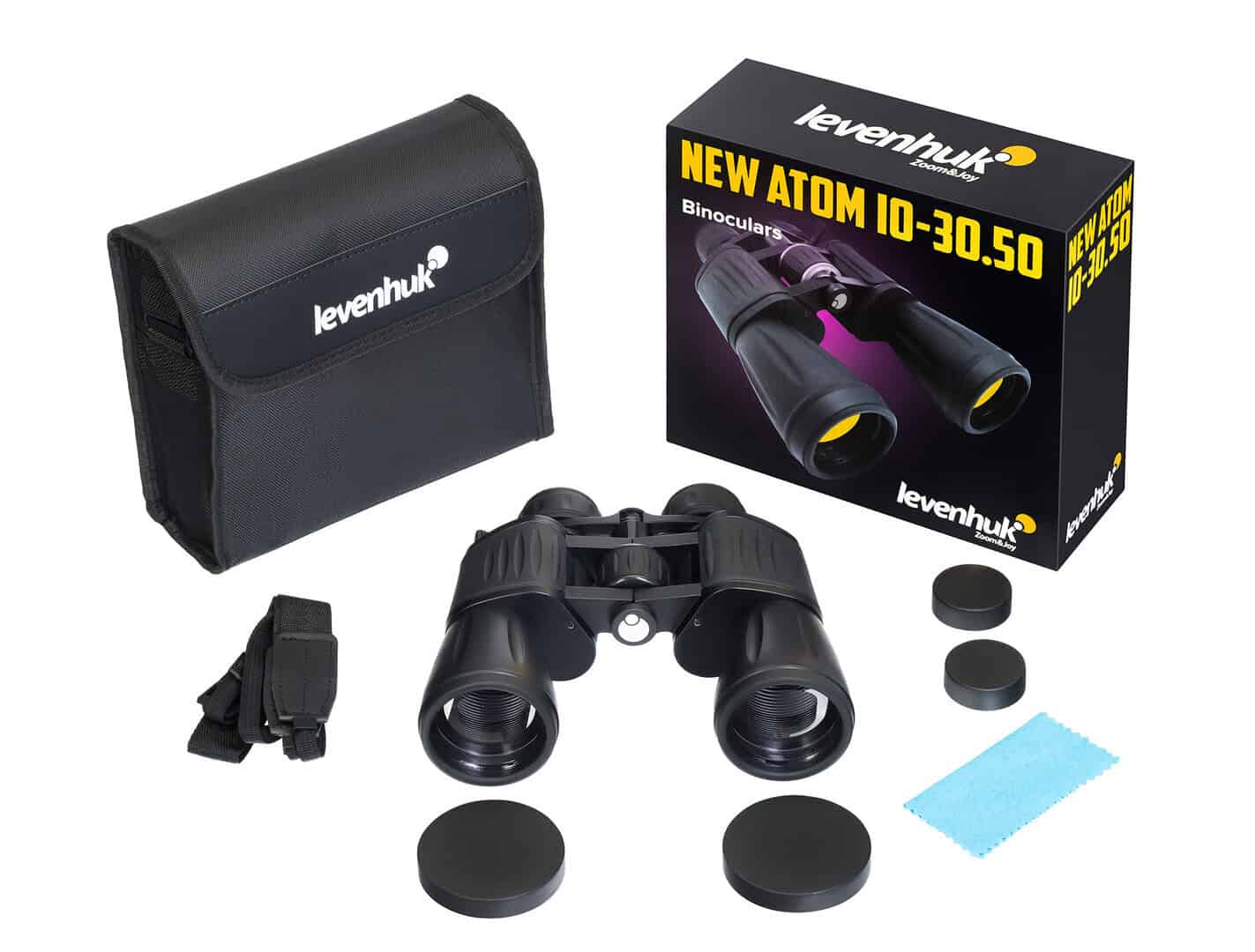 Бинокъл Levenhuk Atom 10-30.50 за наблюдение на природа и спорт.