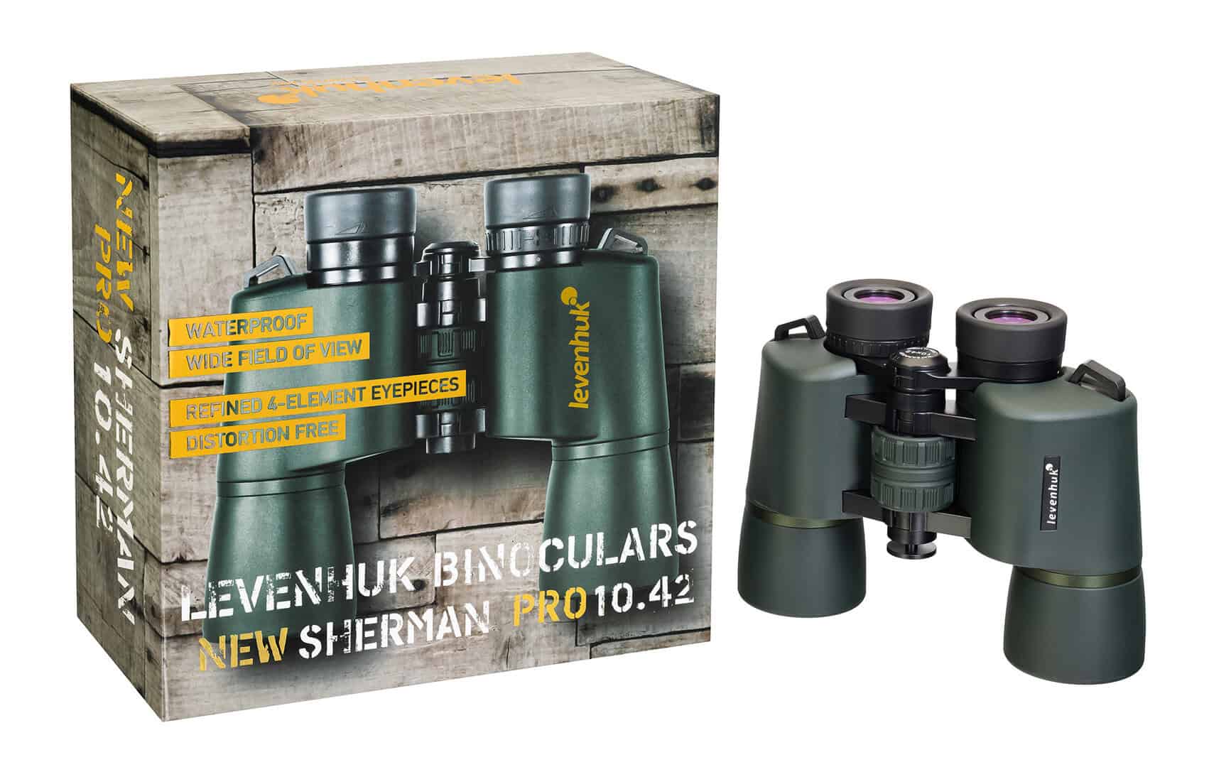 Levenhuk Sherman PRO 10x42 - водоустойчив бинокъл за приключения и наблюдение.