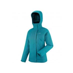 Техническо спортно яке с качулка, подходящо за активен туризъм и outdoor дейности.