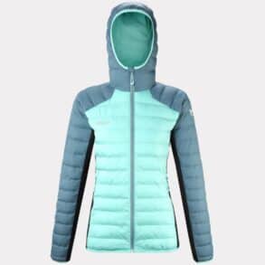 Жилетка за спорт с качулка, подходяща за активен туризъм и зимни спортове.