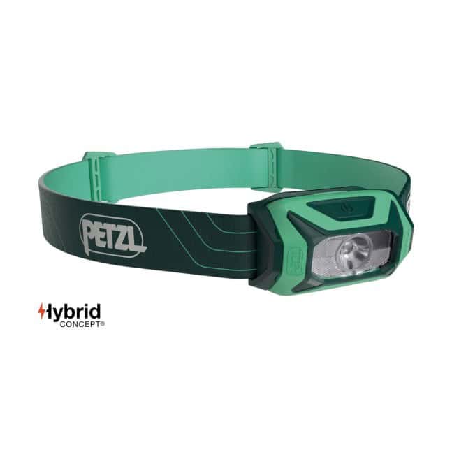 Лента за глава Petzl с LED светлина за къмпинг и спортни дейности.
