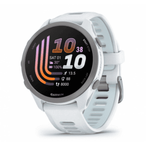 Смарт часовник Garmin за спорт и фитнес с цветен дисплей и функции за тренировки.