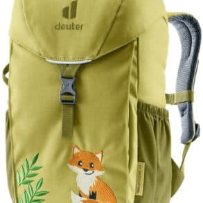 Раница Deuter с дизайн на лисица и зелени листа, подходяща.