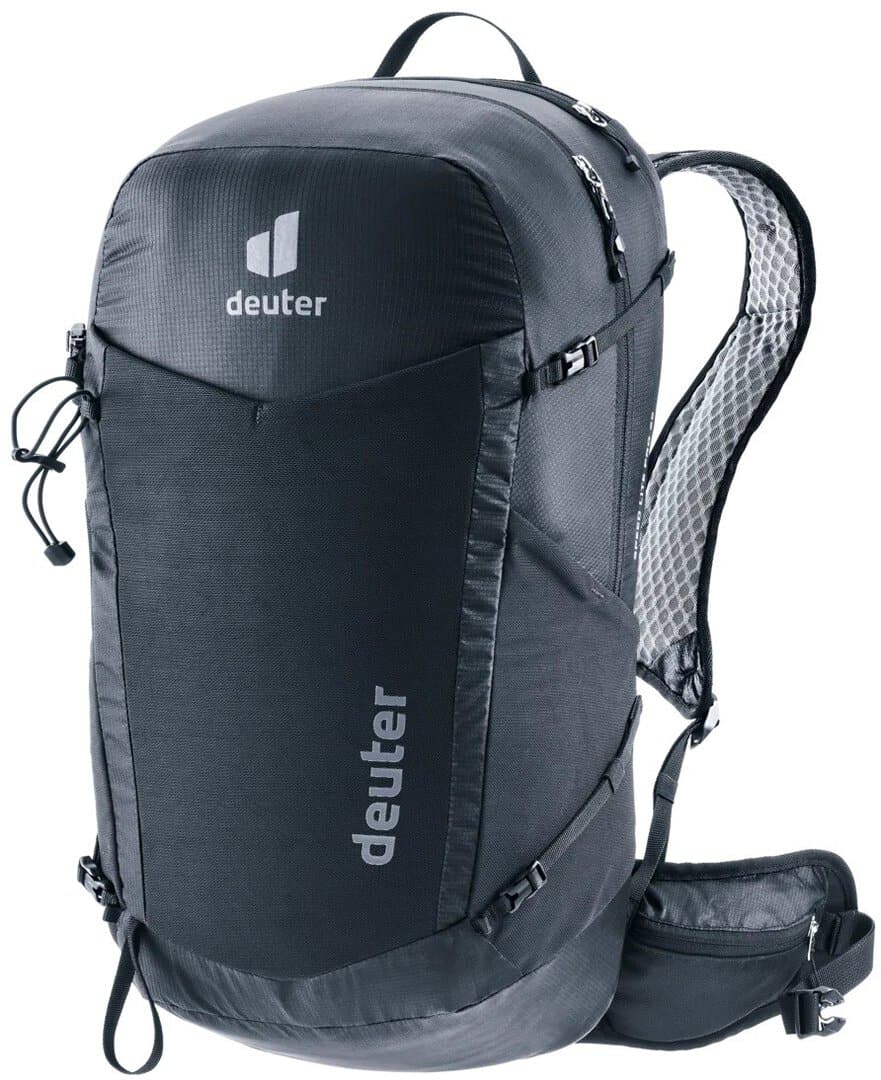 Раница Deuter за спорт и туризъм, подходяща за пътувания и приключения, с комфортна облегалка и мног.