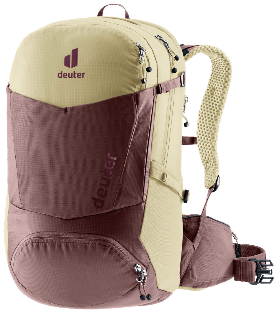 Раница Deuter за спорт и туризъм, подходяща за пътувания и приключения, с комфортна подплата и много.