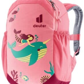 Детска раница Deuter с морска и морска животна илюстрация.