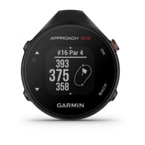 GPS часовник за голф Approach G12, показващ данни за удара.