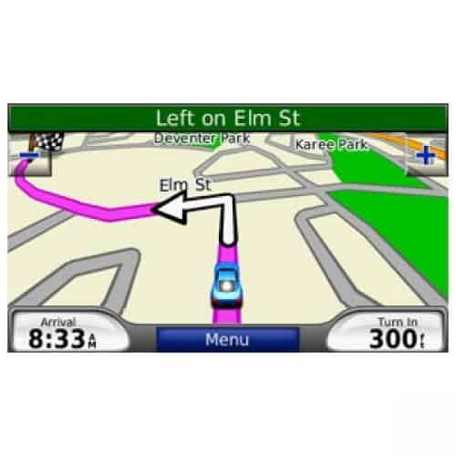 GPS навигация към Елм Стрийт, указания за ляв завой, карт.