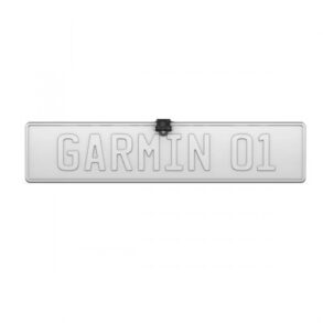 Бяла табела с надпис "GARMIN 01" за спортни и навигационни у.