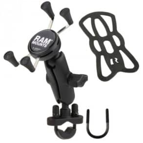 RAM® X-Grip® държач за мобилни устройства с U-Bolt основа.