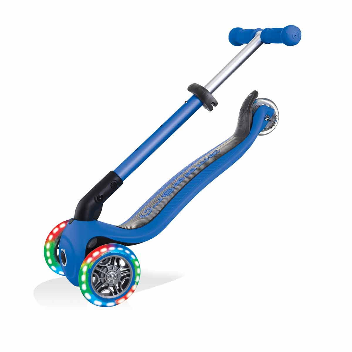 Сгъваема тротинетка със светещи колела, Globber Junior - 2+ г., синя - Image 3