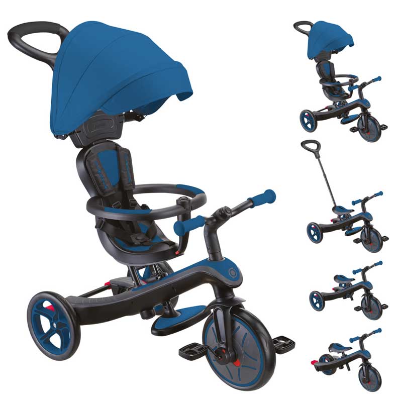 Триколка 4 в 1 GLOBBER EXPLORER TRIKE със сенник в кралско син цвят - Image 9