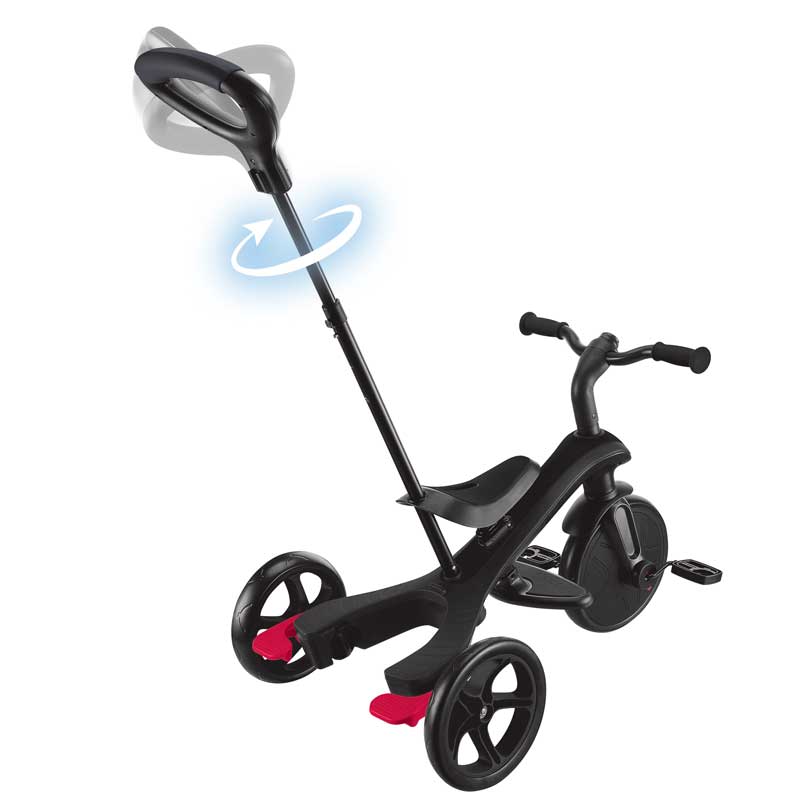 Триколка 4 в 1 GLOBBER EXPLORER TRIKE със сенник, черна - Image 3