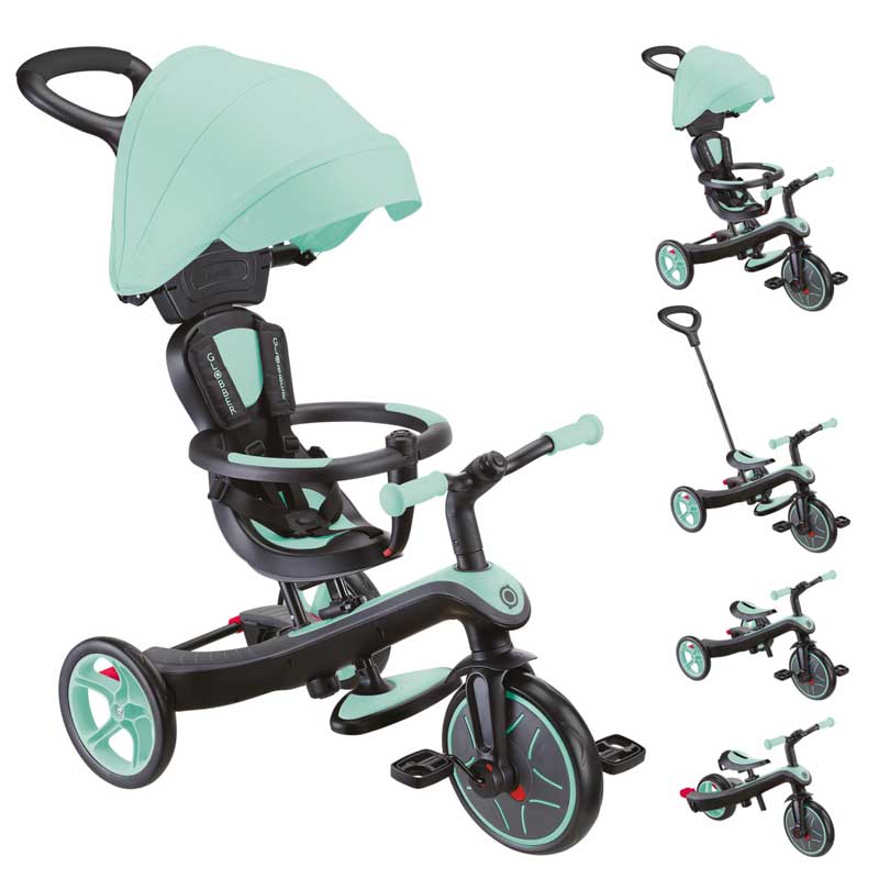 Триколка 4 в 1 GLOBBER EXPLORER TRIKE със сенник - ментово зелена - Image 8