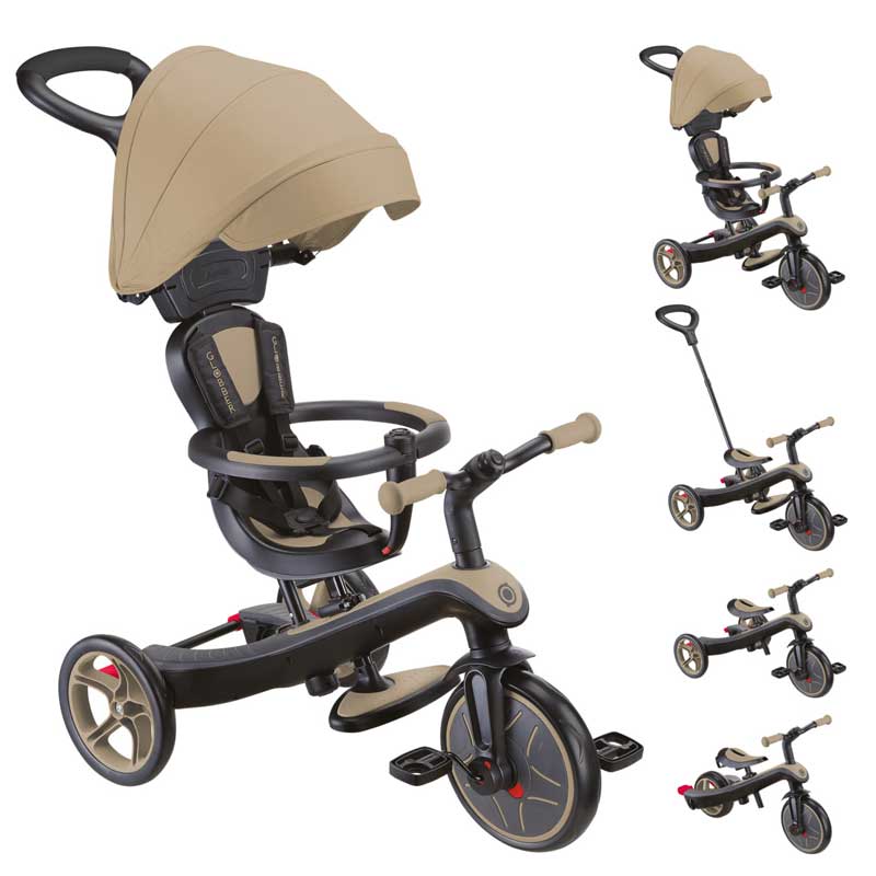 Триколка 4 в 1 GLOBBER EXPLORER TRIKE със сенник в бежов цвят - Image 9