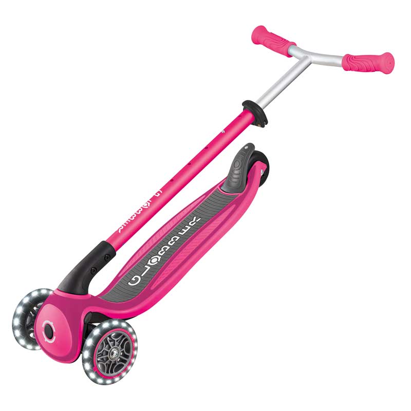 Сгъваема тротинетка с три колела Globber Master lights - розова - Image 4