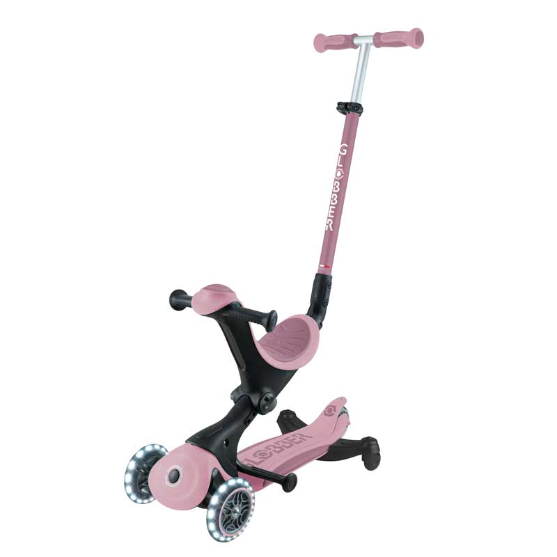 Тротинетка със седалка 5 в 1 GLOBBER GO UP DELUXE LIGHTS ECOLOGIC 360° - розова - Image 7