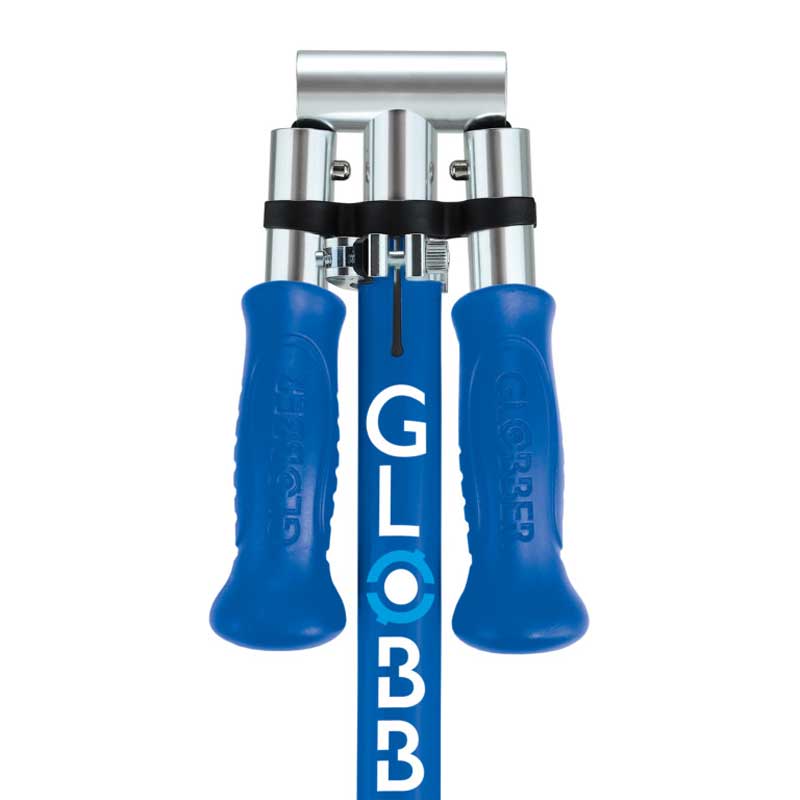 Детска сгъваема тротинетка с две светещи колела Globber Flow Foldable Junior Lights - синя - Image 8
