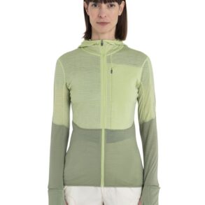 Мерино суичър Icebreaker Womens Merino Blend 200 Realfleece Descender LS Zip Hoodie