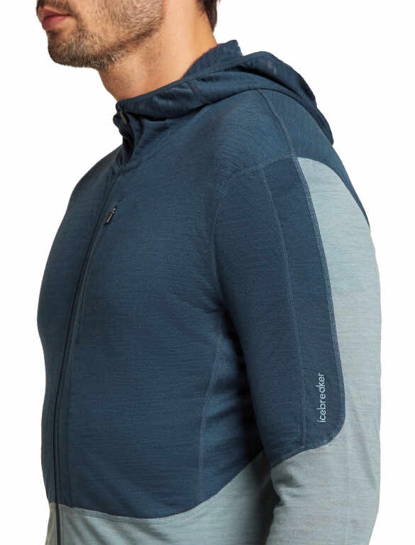 Мерино суичър Icebreaker Mens Merino Blend 200 Realfleece Descender Long Sleeve Zip - Image 10
