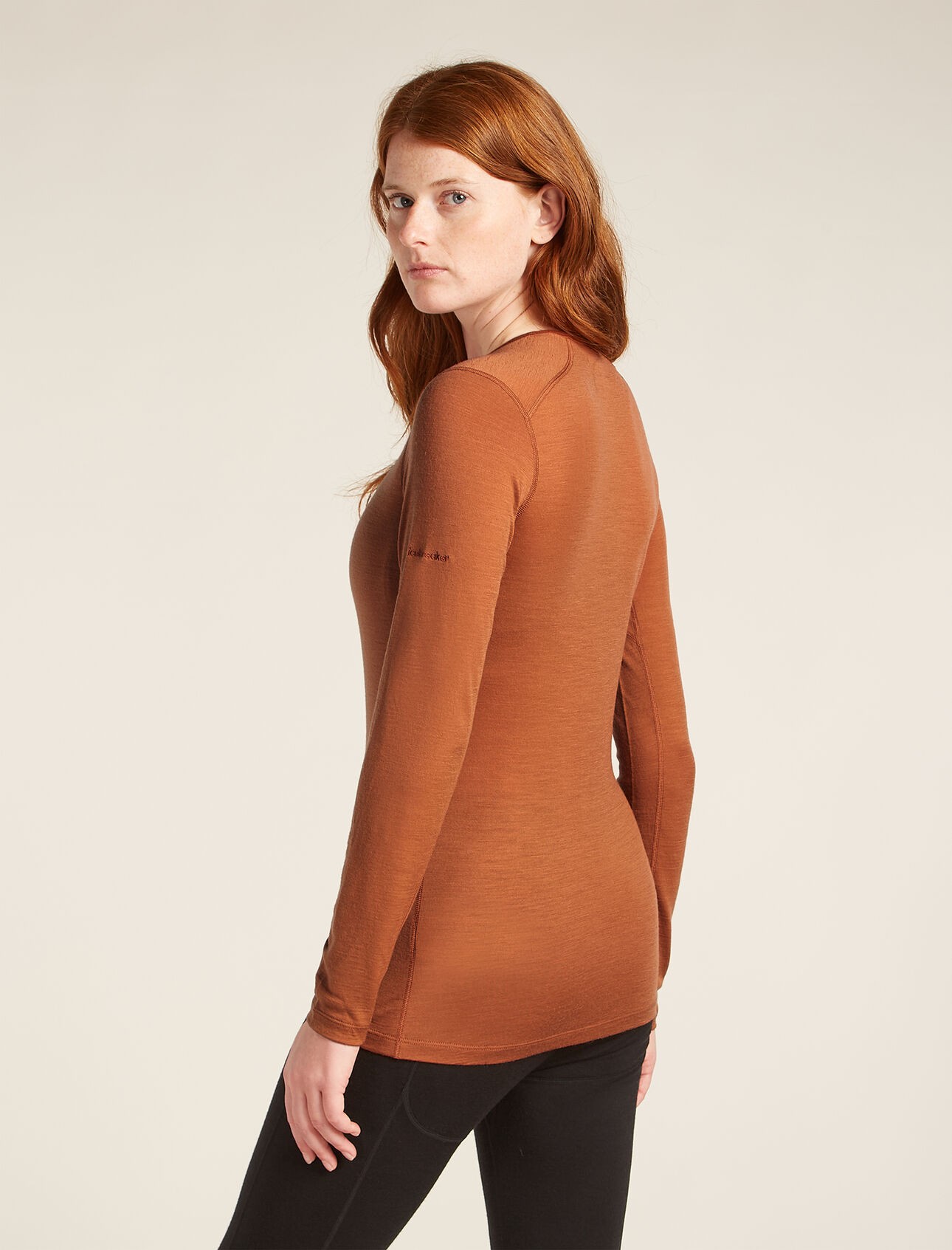 Мерино фланела Icebreaker Womens Merino 200 Oasis LS Crewe Thermal Top - Image 2