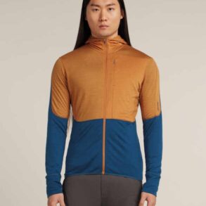 Мерино суичър Icebreaker Mens Merino Blend 200 Realfleece Descender Long Sleeve Zip