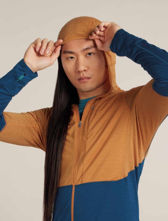 Мерино суичър Icebreaker Mens Merino Blend 200 Realfleece Descender Long Sleeve Zip - Image 6