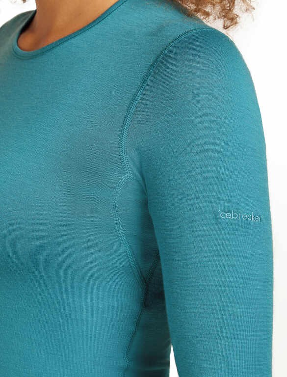 Мерино фланела Icebreaker Womens Merino 200 Oasis LS Crewe Thermal Top - Image 4