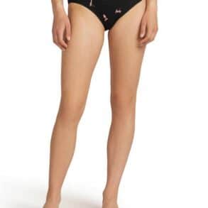 Мерино бикини Icebreaker Womens Merino с черен цвят и розови детайли.