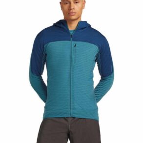 Мерино суичър Icebreaker Mens Merino Blend 300 Realfleece Descender Long Sleeve Zip