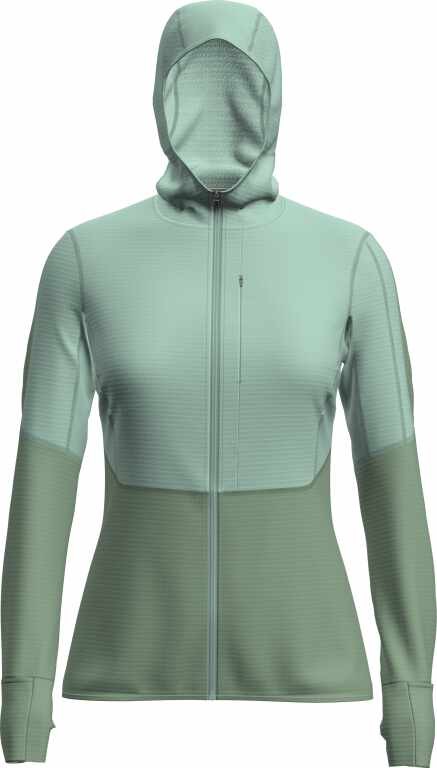 Мерино суичър Icebreaker Womens Merino Blend 200 Realfleece Descender Zip Hoody