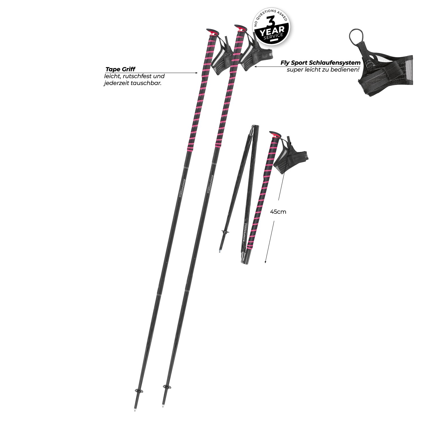 Щеки за бягане Komperdell FXP Composite Trail Pink - Image 2