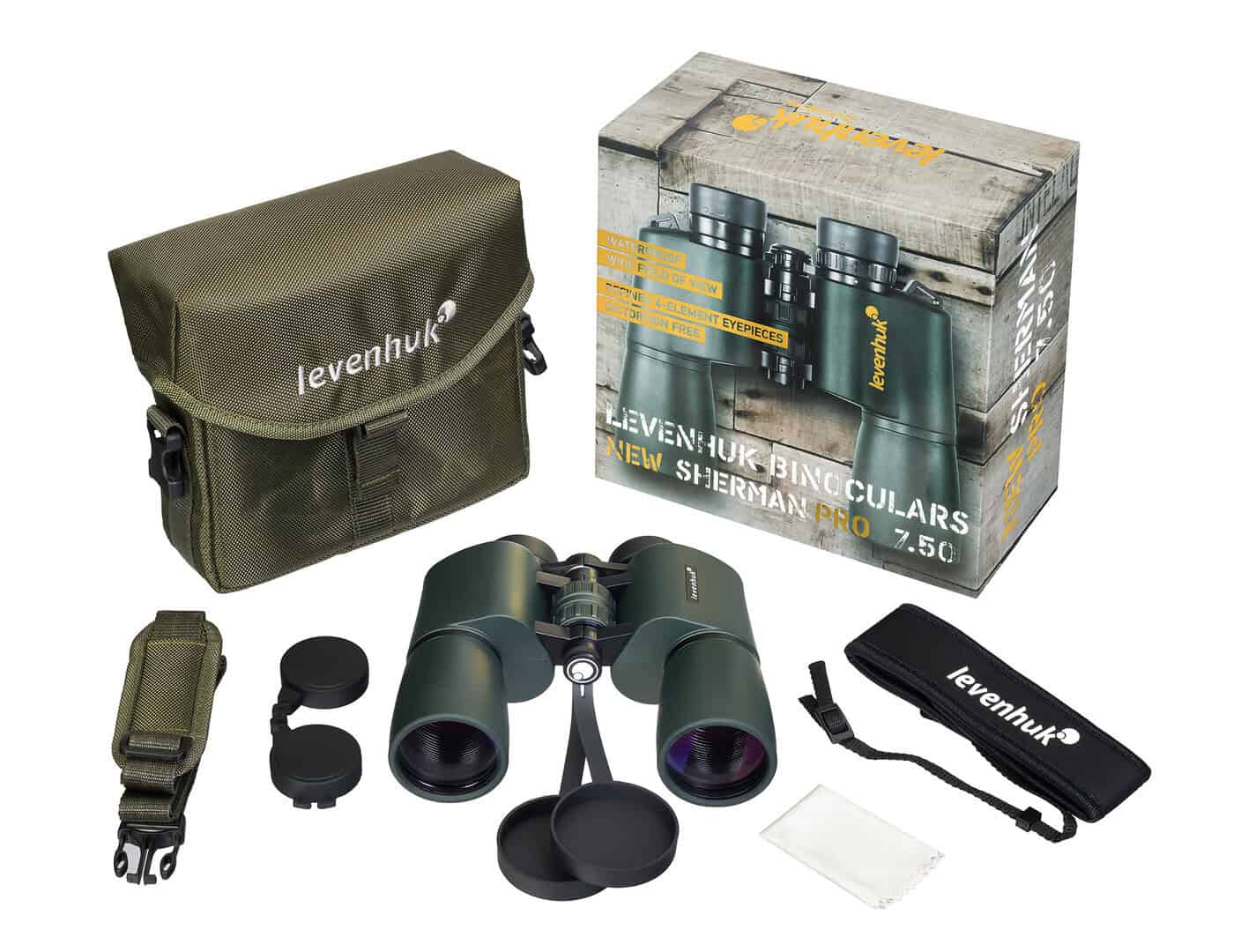 Висококачествен бинокъл Levenhuk Sherman Pro 7x50 за наблюдение н.